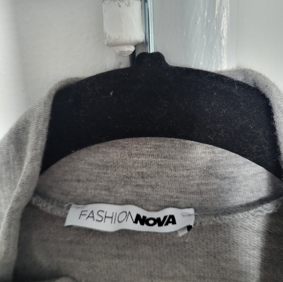 FASHIONNOVA, JUMPSUIT CHICAGO HEATHER GREY - Picture 3 of 6